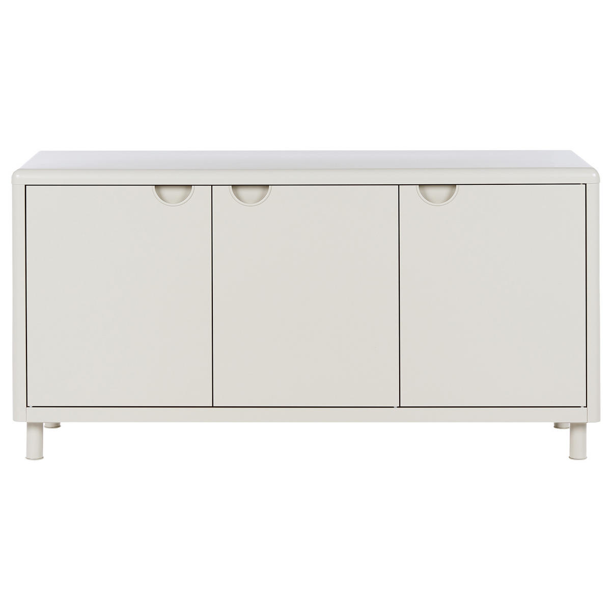 SIDEBOARD se 3 dveřmi Světle béžový Korvo - béžová, kov (140/70/42cm) - Beliani