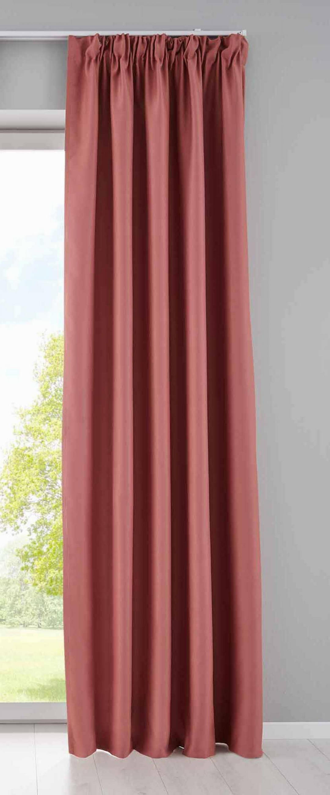 VORHANG »NewYork« HxB 245x140 cm Altrosa - Altrosa, Textil (140/245cm) - Gardinenbox