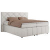 BOXBETT RITA 180/200 - Weiß Kunstleder - H3 - Weiß, Holz/Textil (180/200cm)
