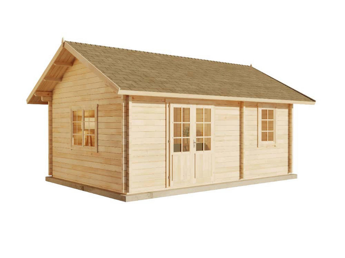 GARTENHAUS Holz Arizona - Naturfarben, Holz (678/338/488cm) - Alpholz