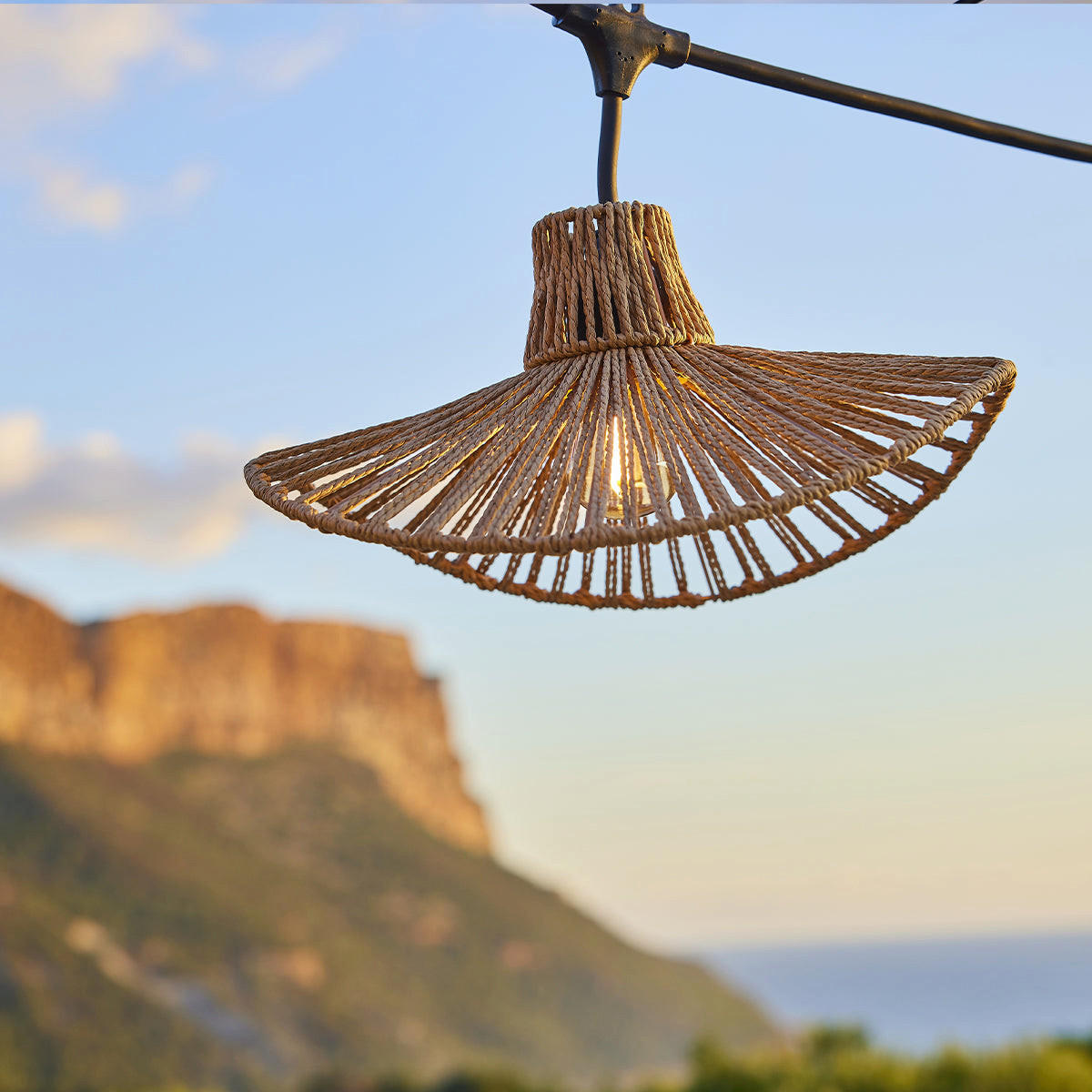 LICHTERKETTE WAVY LIGHT beige - Beige, Naturmaterialien (600cm) - Lumisky