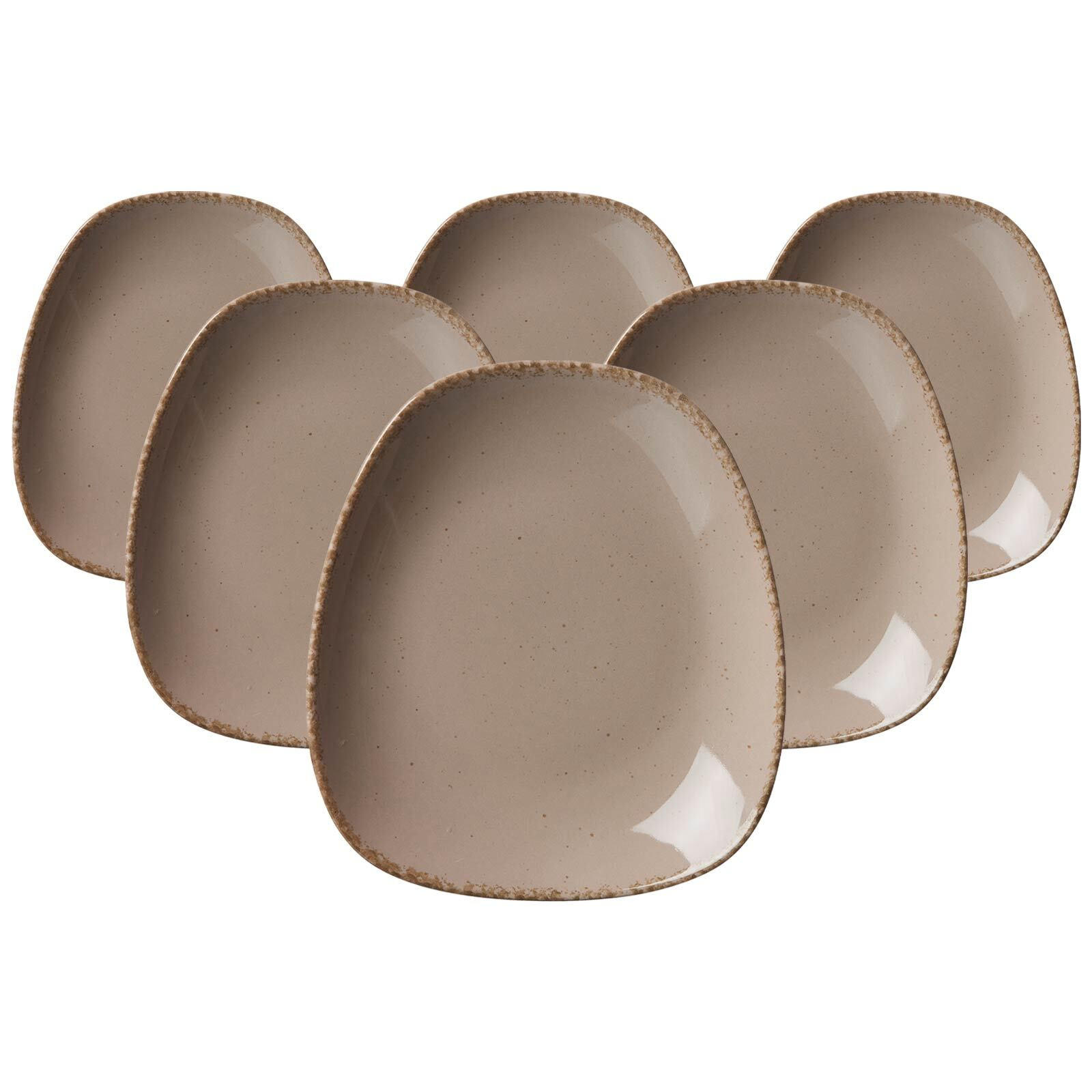 BEILAGENTELLER Casa Grau 19 x 16,5 cm 6er Set - Grau, Keramik (19cm) - Ritzenhoff Breker