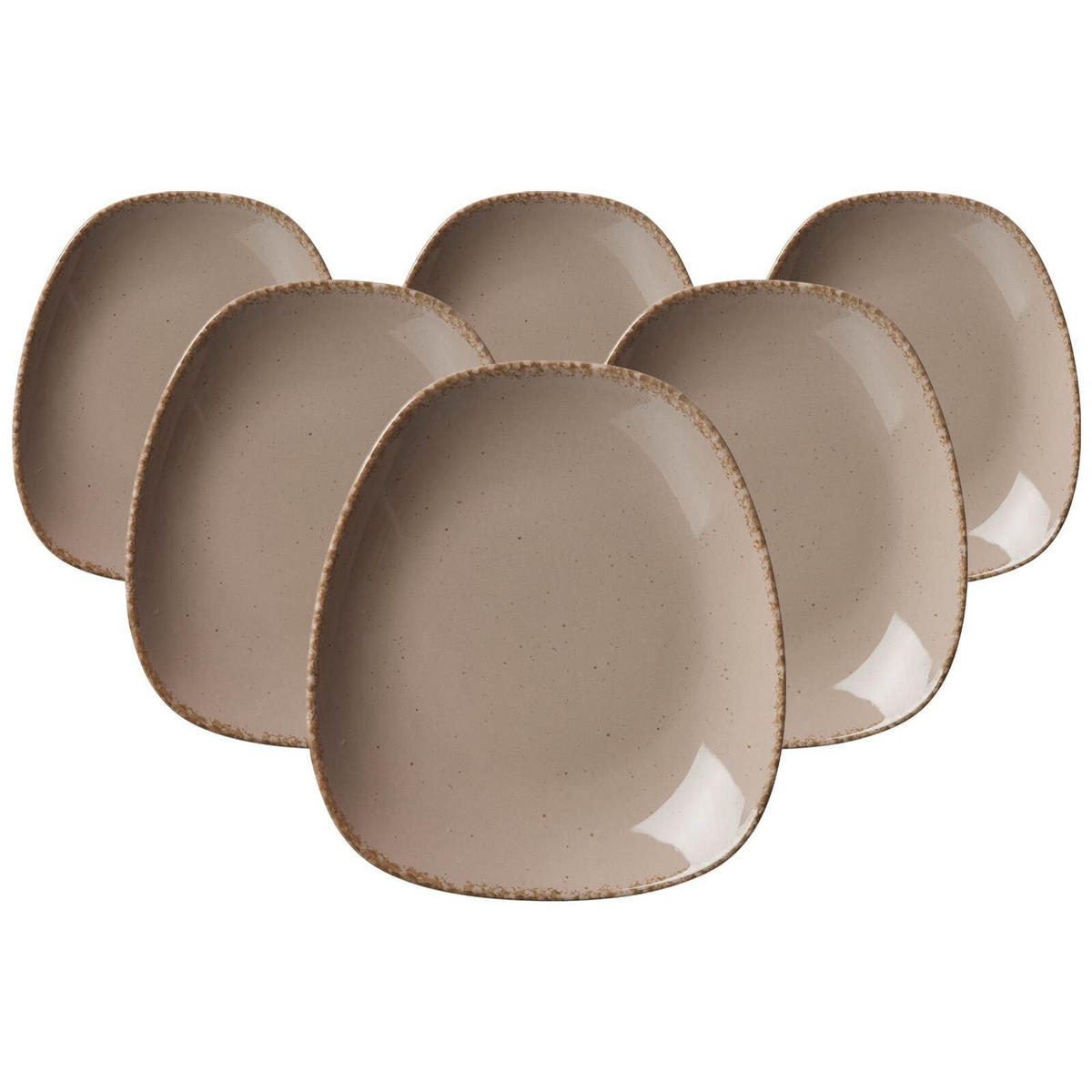 BEILAGENTELLER Casa Grau 19 x 16,5 cm 6er Set - Grau, Keramik (19cm) - Ritzenhoff Breker