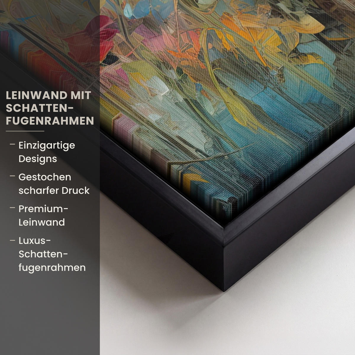 LEINWAND Bilder mit Rahmen - Blumen - Aquarell - Kunst - Botanisch - Natur - 30x40 - Orange, Textil (30/40cm) - MuchoWow