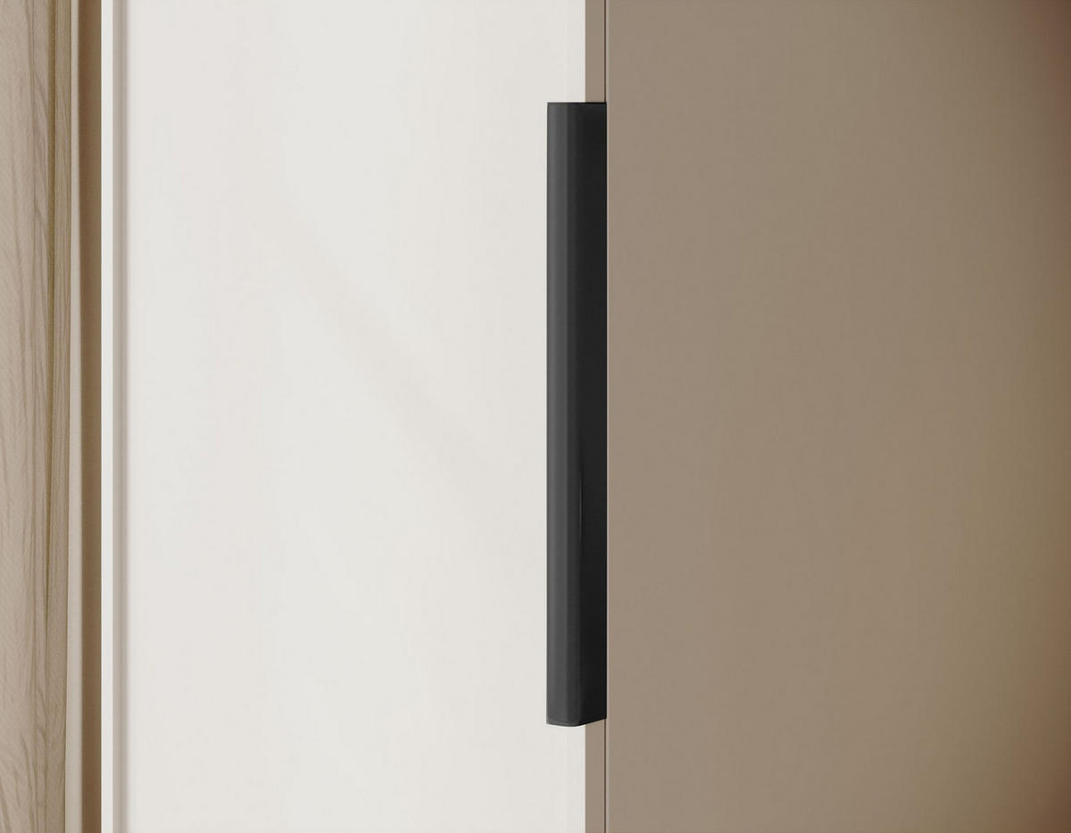 KLEIDERSCHRANK Frame Greige 50 cm - Taupe/Goldfarben, Holzwerkstoff/Metall (50/200.5/57cm) - Selsey
