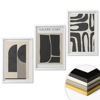 WANDBILDER 3er-Set - 40x60 cm Weißer Rahmen - Abstrakte minimalistische Poster - Weiß, Kunststoff (40/60cm) - ArtPrintCave