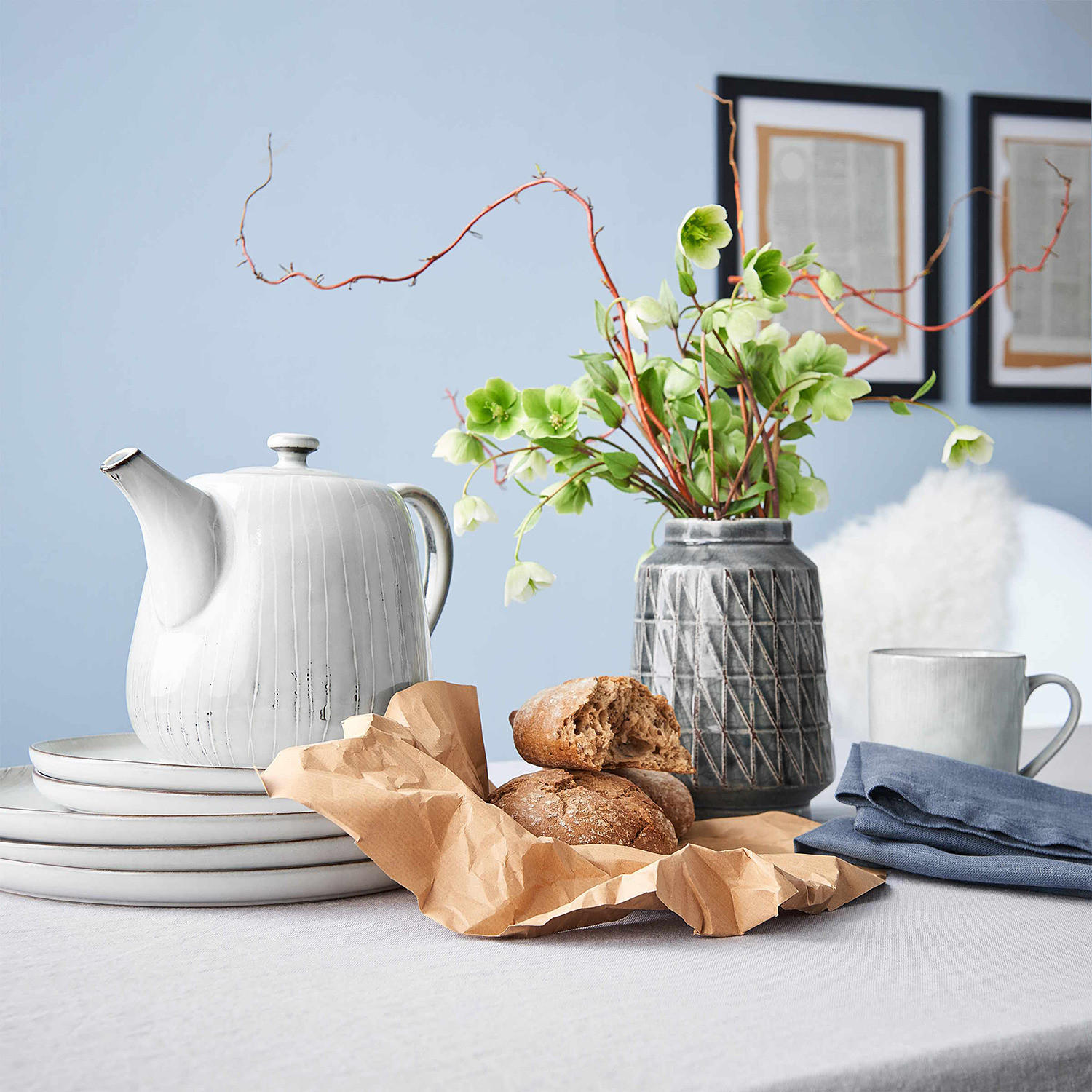 Thumbnail - Butlers Teekanne, Grau, Keramik, Kaffee & Tee, Kannen, Teekannen