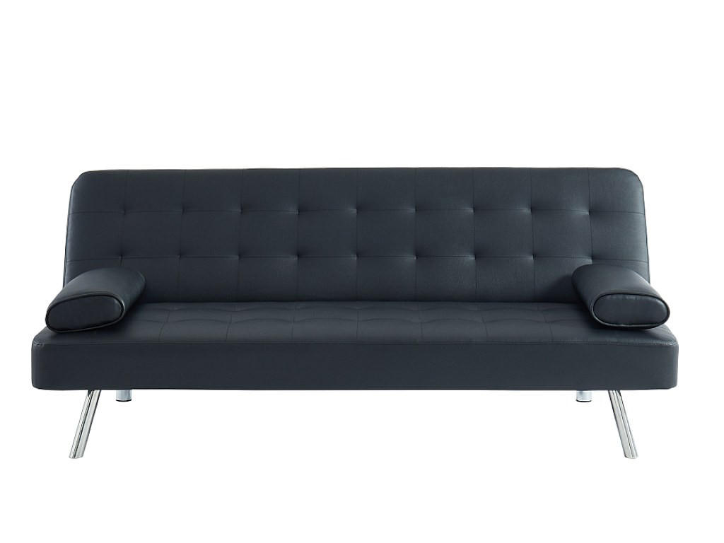 SCHLAFSOFA - 2 Personen - Kunstleder - Schwarz - - Schwarz, Leder (186/76/83cm) - Vente-Unique