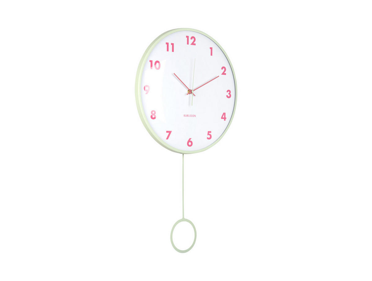 WANDUHR Cheeky Dome 7/35/61 cm - Grün, Metall (35/61/7cm) - Karlsson