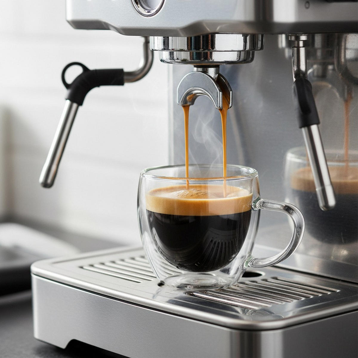 ESPRESSOGLAS Double mit Griff transparent - Klar, Glas (0.1L) - Orion 