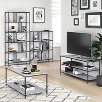 COUCHTISCH Fyrk Beton 108 x 52 cm - Schwarz/Grau, Holzwerkstoff (52/108/45cm) - Vicco