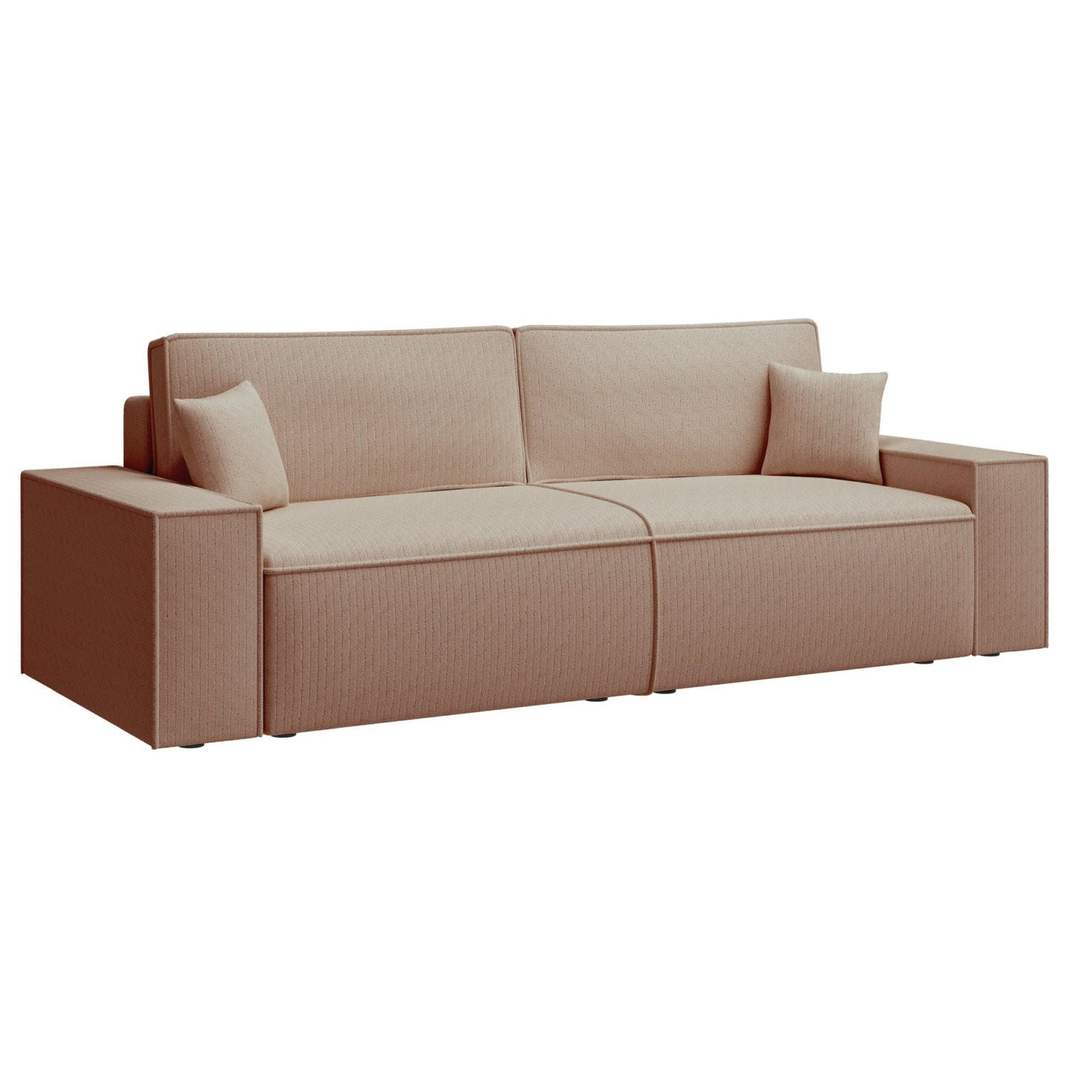 SOFA Farese Dunkelbeige mit Cordbezug - Beige, Textil (257/85/102cm) - Selsey