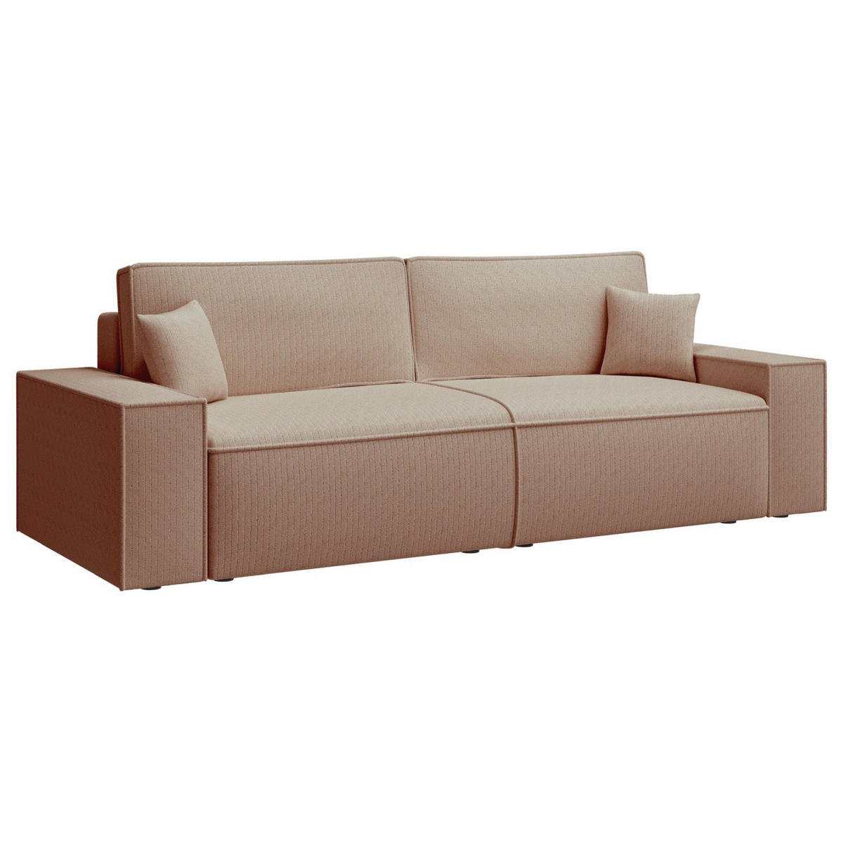 SOFA Farese Dunkelbeige mit Cordbezug - Beige, Textil (257/85/102cm) - Selsey