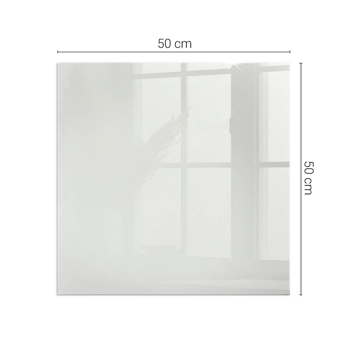GLASPLATTE für Kamin 50x50 cm - Grau, Glas (50/50/0.4cm) - TULUP