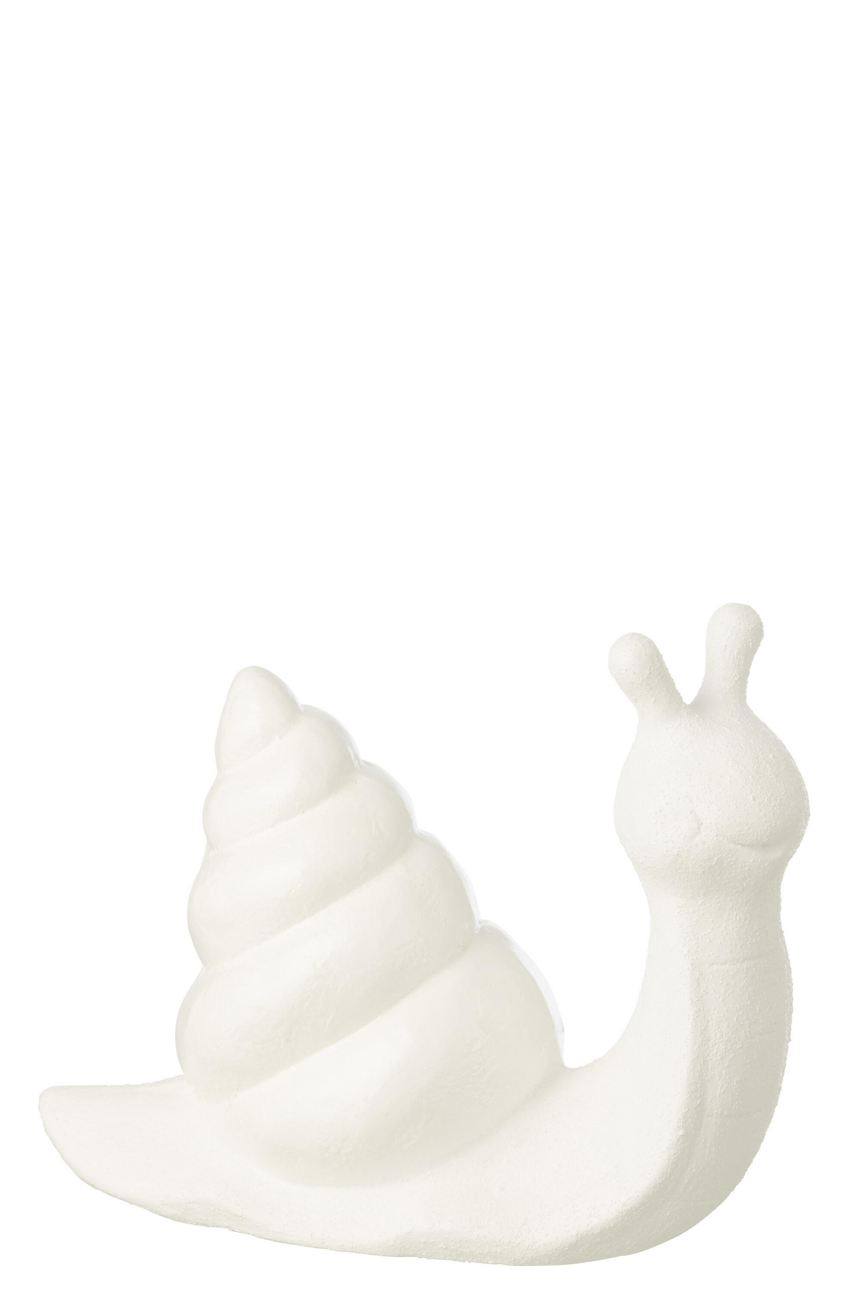 DEKOOBJEKT SCHNECKE AUßENBEREICH Weiß - Weiß, Glas/Naturmaterialien (19/31.5/39cm) - J-Line