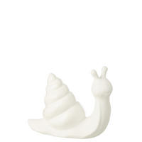 DEKOOBJEKT SCHNECKE AUßENBEREICH Weiß - Weiß, Glas/Naturmaterialien (19/31.5/39cm) - J-Line