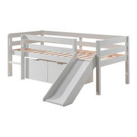 KOJENBETT mit Rutsche Karolina 208x83x175 aus Massivholz in Weiß - Weiß, Holz (90/200cm) - 58aufmkessel