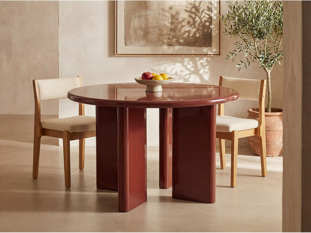 ESSTISCH - 4 Personen - holz - bordeaux Lukavo - Bordeaux, Holz (120/120/76cm) - Vente-Unique