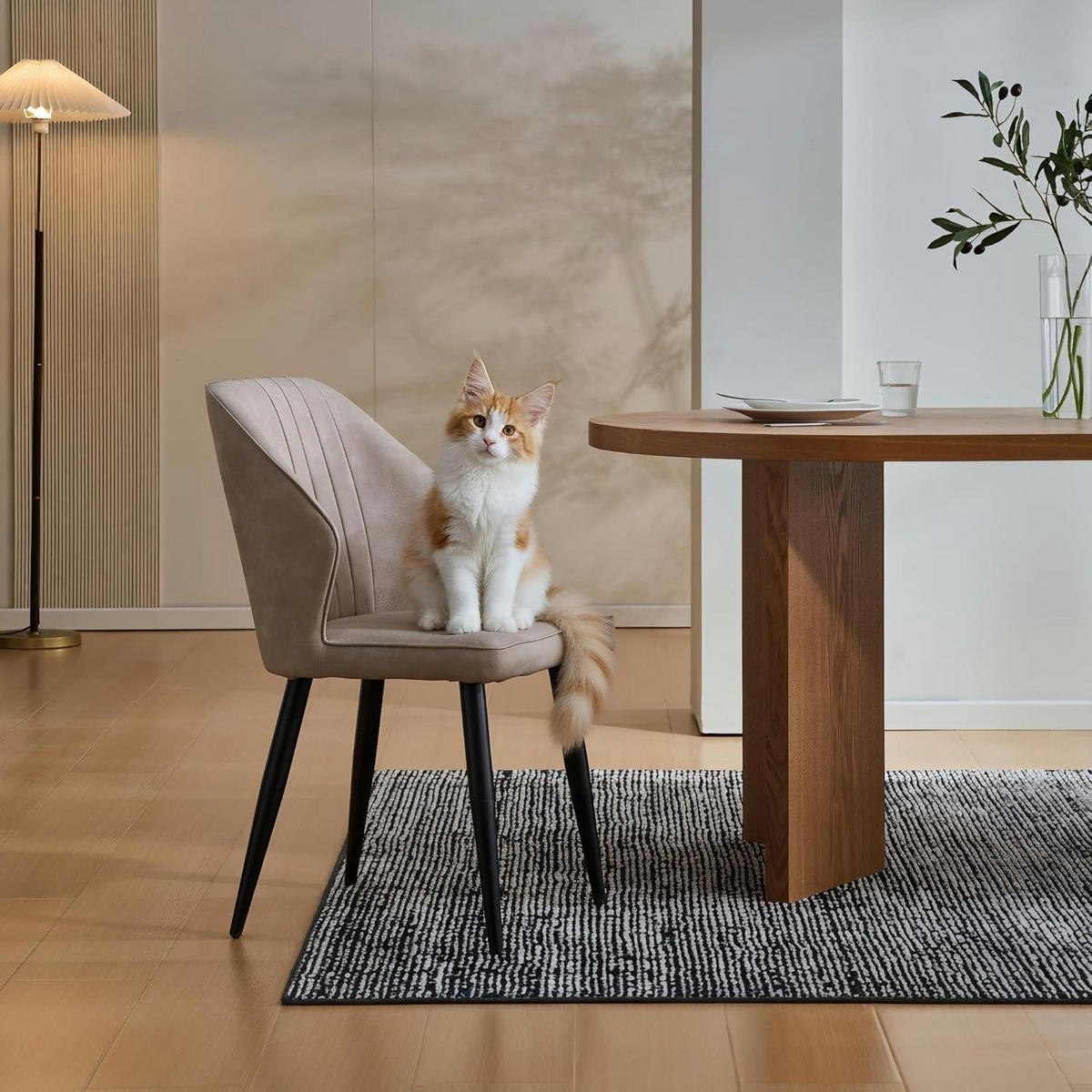 ESSZIMMERSTUHL 2er Set Kunstleder Beige - Beige, Kunststoff (47/85/44cm)