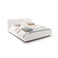 POLSTERBETT HENRY Weiß Cord - Schwarz/Weiß, Textil (200/200cm) - KAWOLA