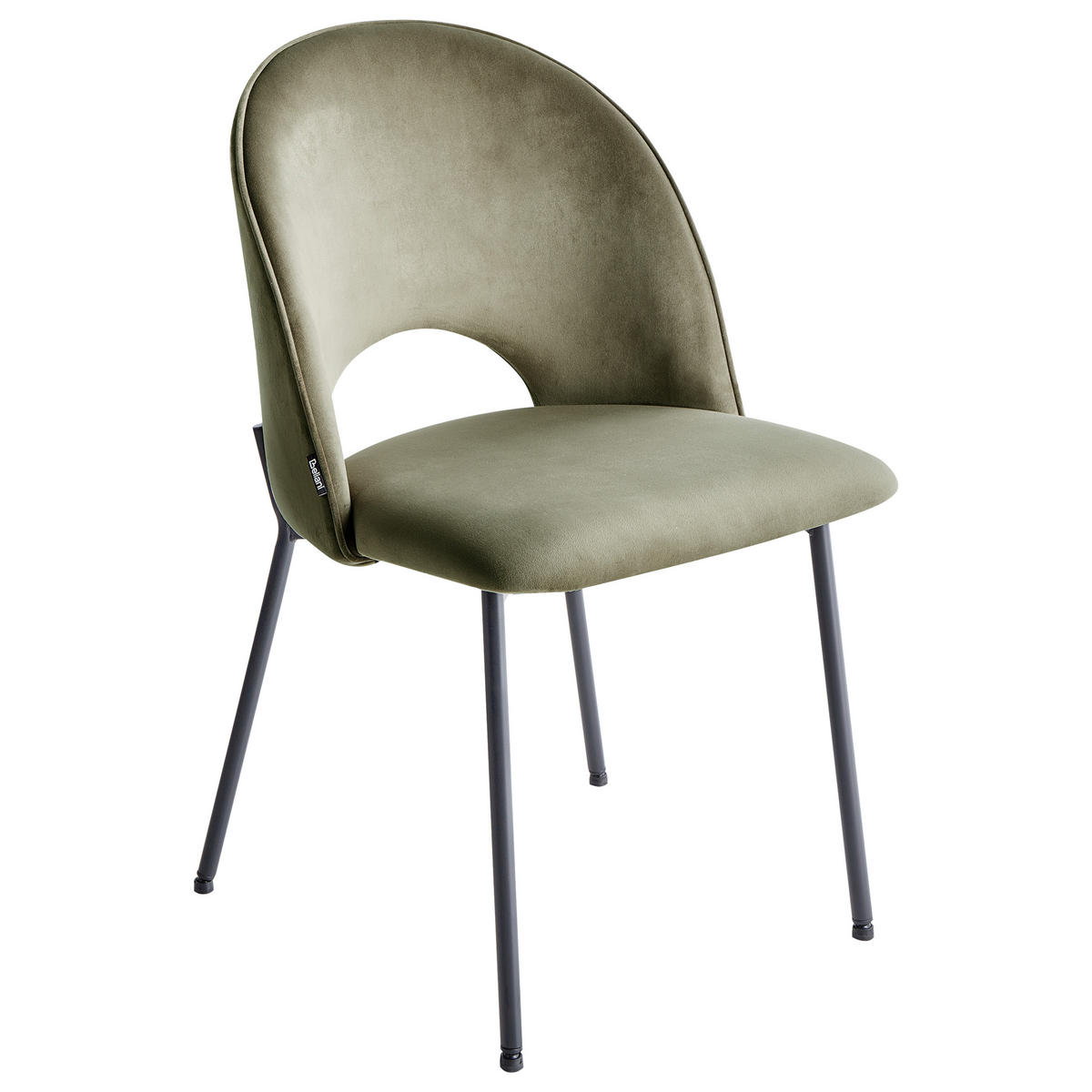 ÉTKEZŐSZÉK 2 darabos Szett Bársony zöld Covelo - fekete/zöld, textil (46/83/53cm) - Beliani