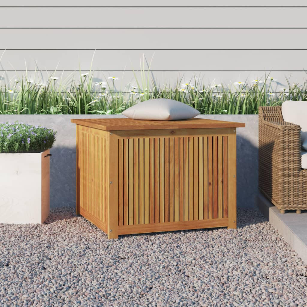 GARTENBOX 75x75x58 cm Massivholz Akazie - Braun, Holz (75/58/75cm) - furnicato