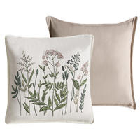 DEKOKISSEN 2er-Set Weiß 45/45 cm Ferna - Weiß, Textil (45/45cm) - Beliani