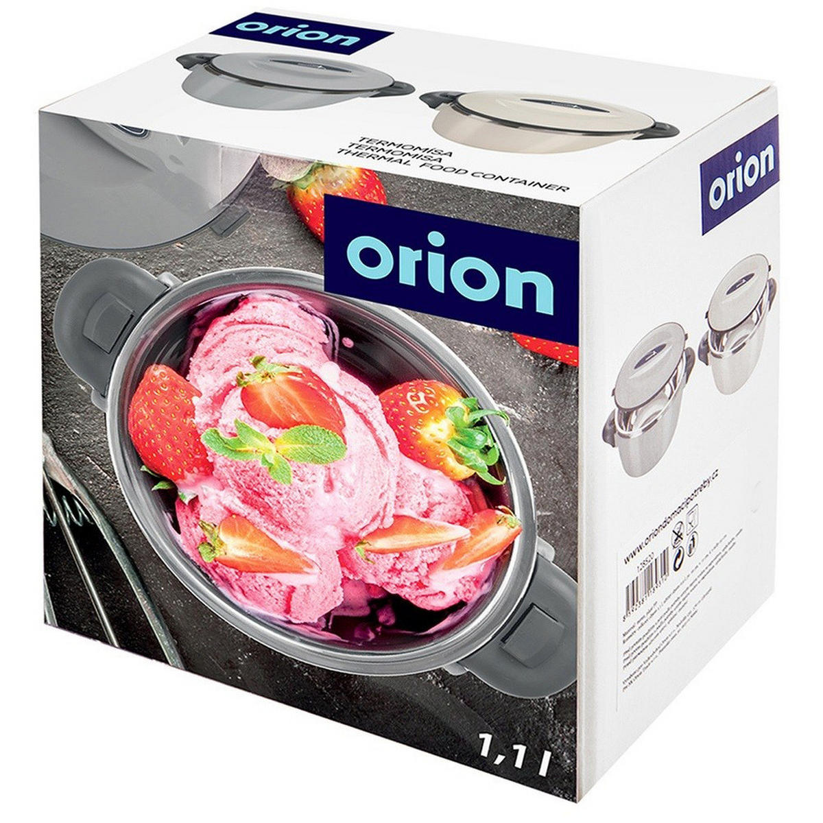 LUNCHTHERMOSKANNE Termo Edelstahl 900 ml - Creme, Kunststoff (22/10.5/18cm) - Orion 