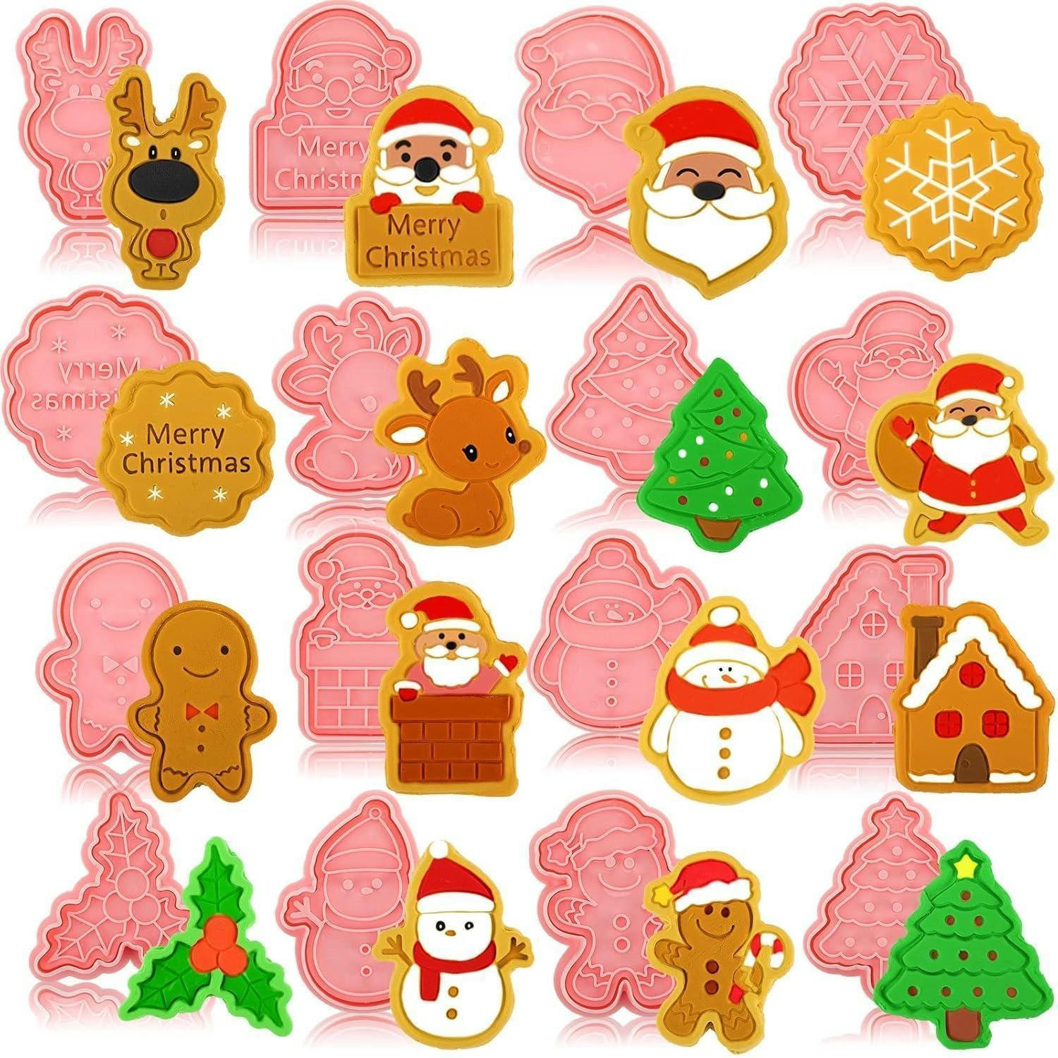 16-TEILIGES Ausstechförmchen Set Weihnachten, Rosa - Multicolor, Kunststoff (6/1/6cm)