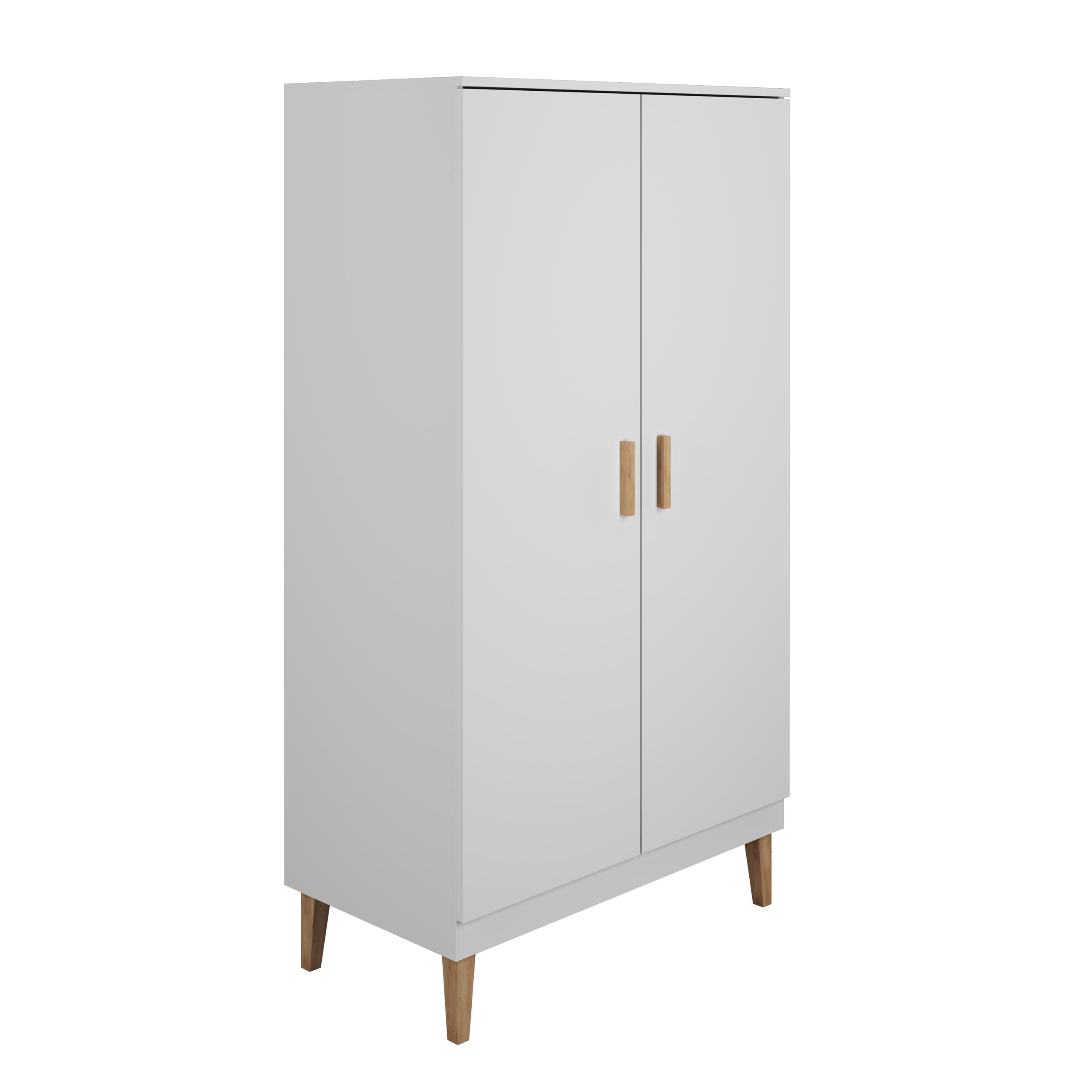 KINDERKLEIDERSCHRANK Kubi 55/184/100 - Weiß, Holzwerkstoff (55/184/100cm) - Kocot Kids