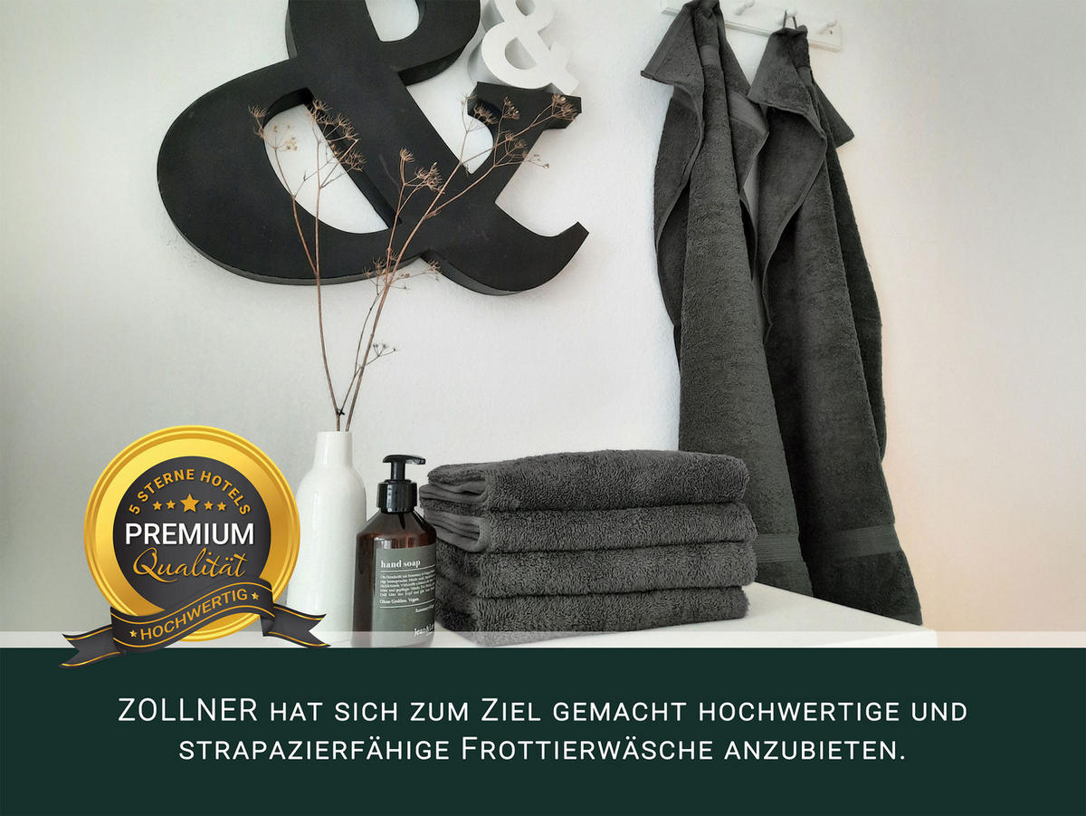 HANDTÜCHER, 6er-Set, 50x100 cm, 100% Baumwolle, Grau - Grau, Textil (50/100cm) - Zollner