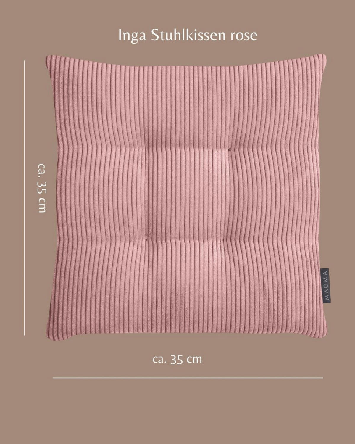 STUHLKISSEN 2er Set Inga - Altrosa, Textil (35/35/5cm) - Magma Heimtexx