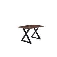 ESSTISCH LUBIN - Schwarz/Braun, Holz/Metall (90/180/77cm) - SAM
