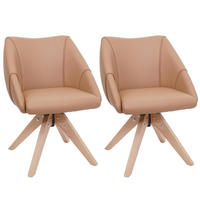 ESSZIMMERSTUHL Hellbraun 2er-Set - Hellbraun, Kunststoff (57/85/60cm) - MCW