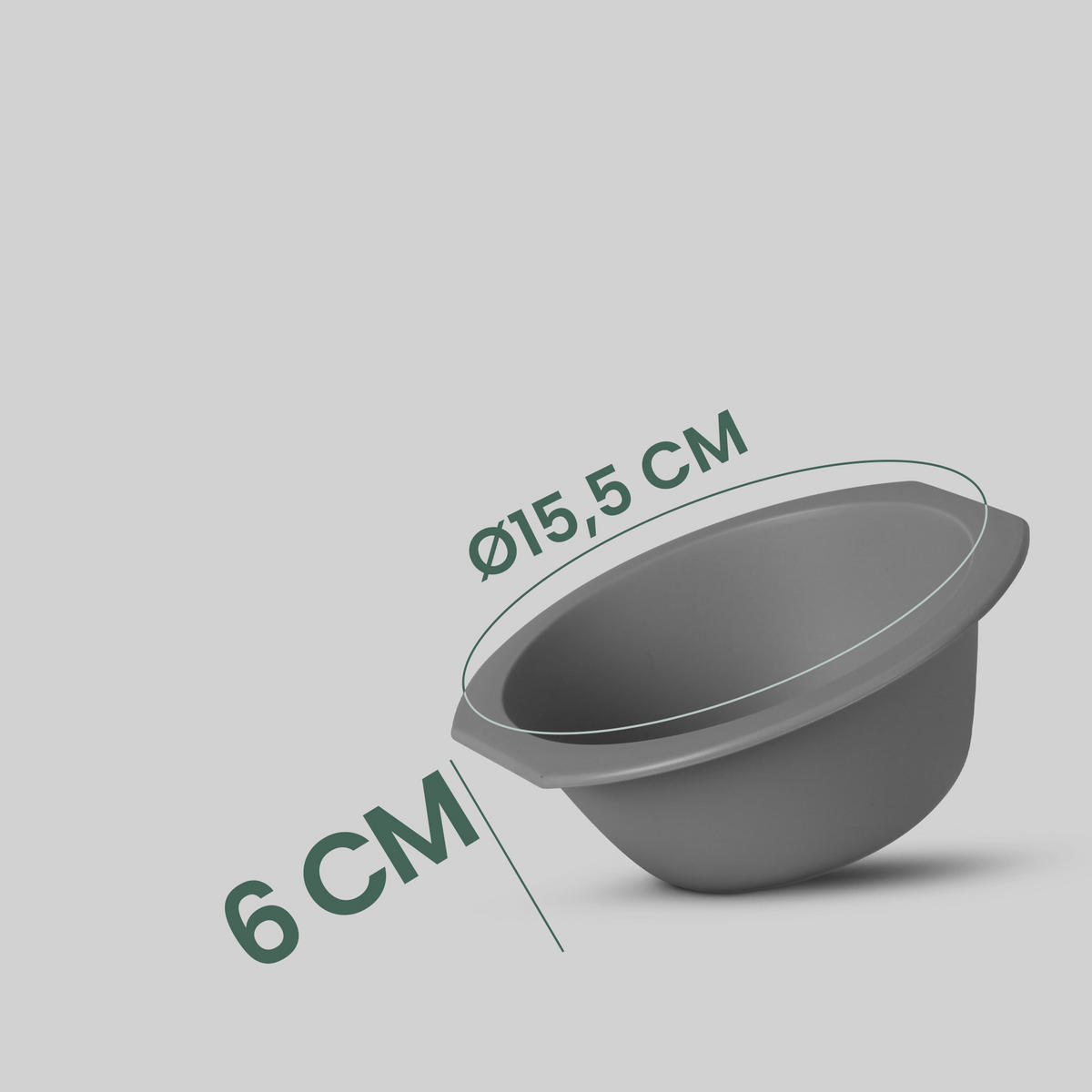 SCHÜSSEL Kunststoff Ø15,5 cm Grau 4er-Pack - Grau, Kunststoff