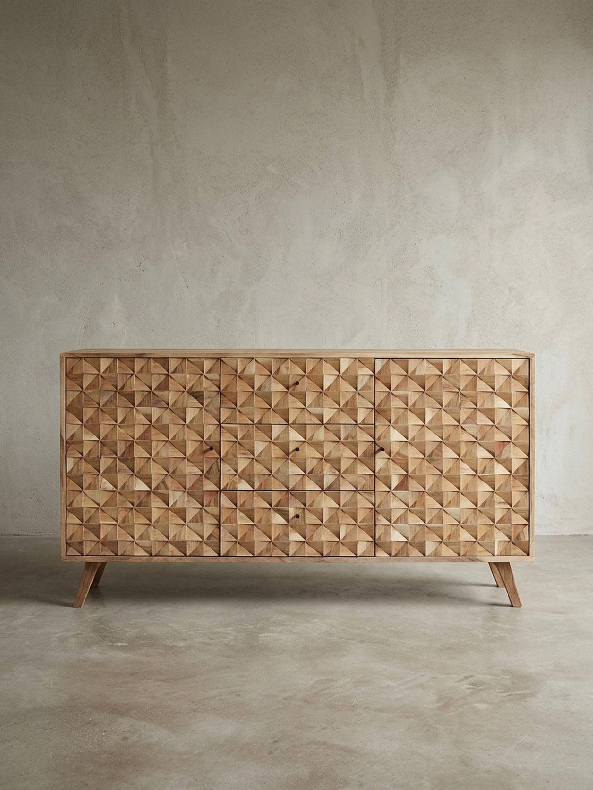 SIDEBOARD – ALME, Akazie Massivholz, 140x78,5x40 cm, Landhausstil, 3 Schubladen, 2 Türen - Braun, Akazienholz/Holz (140/79/40cm) - KADIMA DESIGN