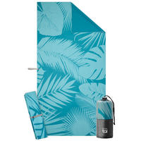 STRANDTUCH Thor 90/180 cm, Türkise Palmenblätter - Türkis, Textil (90/180cm) - Blumtal