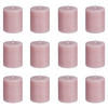 STUMPENKERZE (12er Set) Rustic - Rosa, Paraffin (8cm) - BUTLERS