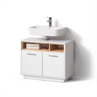 WASCHBECKENUNTERSCHRANK Temo Weiß 80 x 64 cm - Weiß, Holzwerkstoff (80/64/40cm) - Livinity®