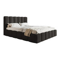 POLSTERBETT 160x200 Palermo mit Bettkasten, Lattenrost, Boucle, Schwarz - Schwarz, Holz/Textil (160/200cm) - Emporius
