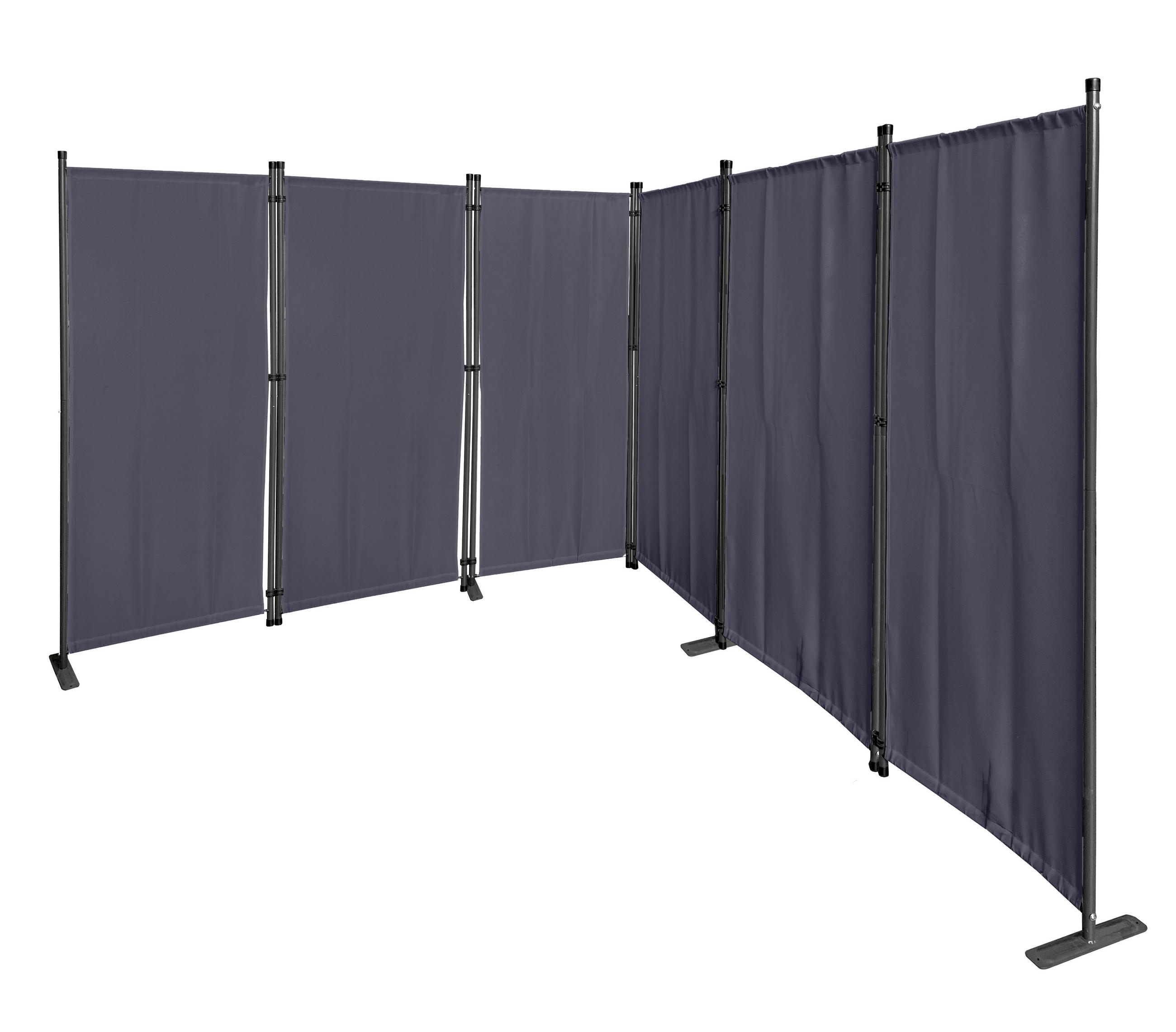 PARAVENT 6-tlg. 340x165 cm Grau - Grau, Metall (340/165cm) - QUICK STAR