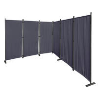 PARAVENT 6-tlg. 340x165 cm Grau - Grau, Metall (340/165cm) - QUICK STAR