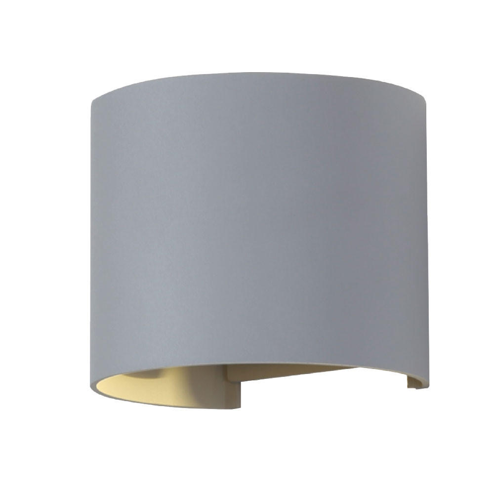 LED AUSSEN-WANDLAMPE Aluguss Grau - Grau, Metall (14/10/11.5cm)