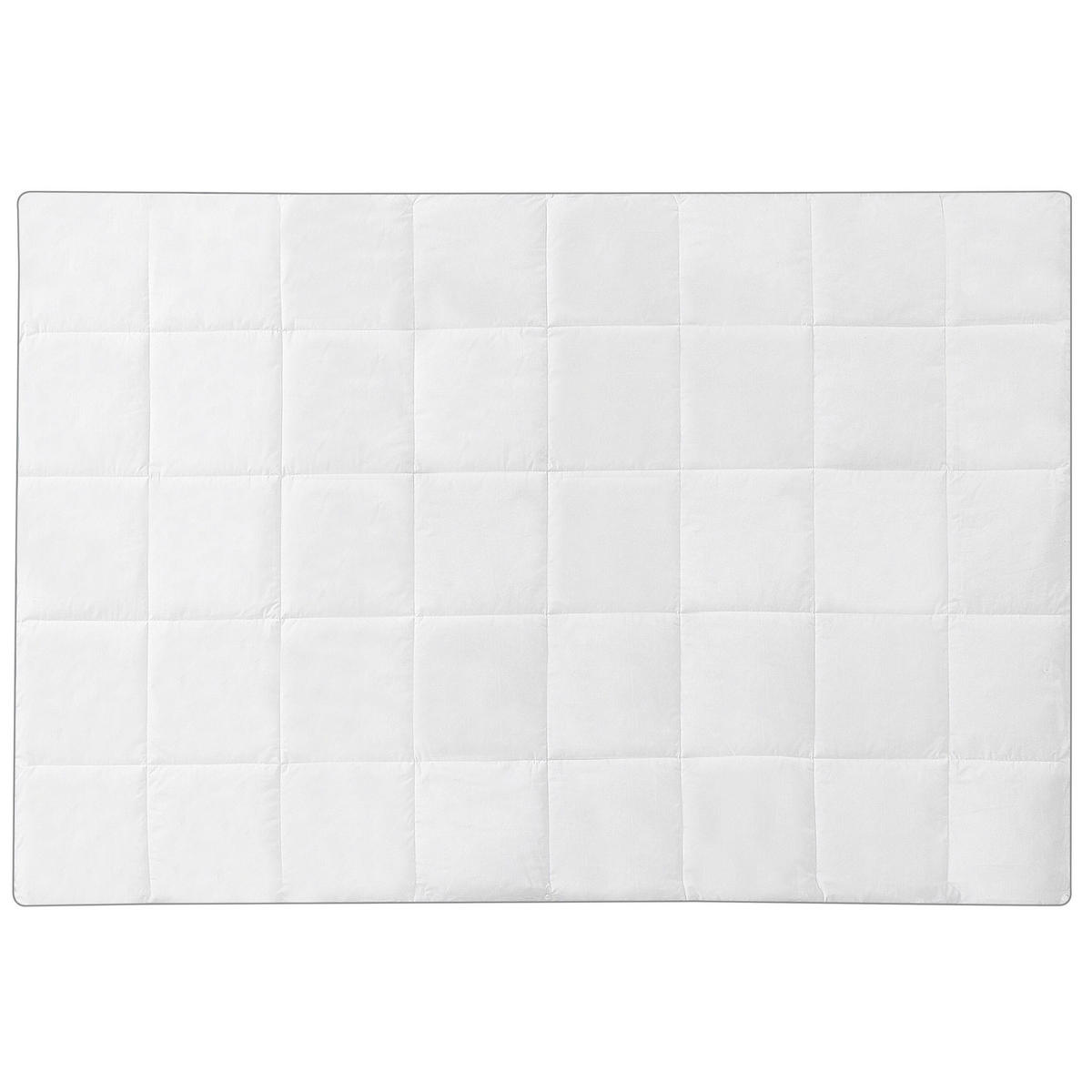 ZWEILAGIGE Bettdecke Mikrofaser 4-Jahreszeiten 135/200 cm Teleno - Weiß, Textil (200/135cm) - Beliani