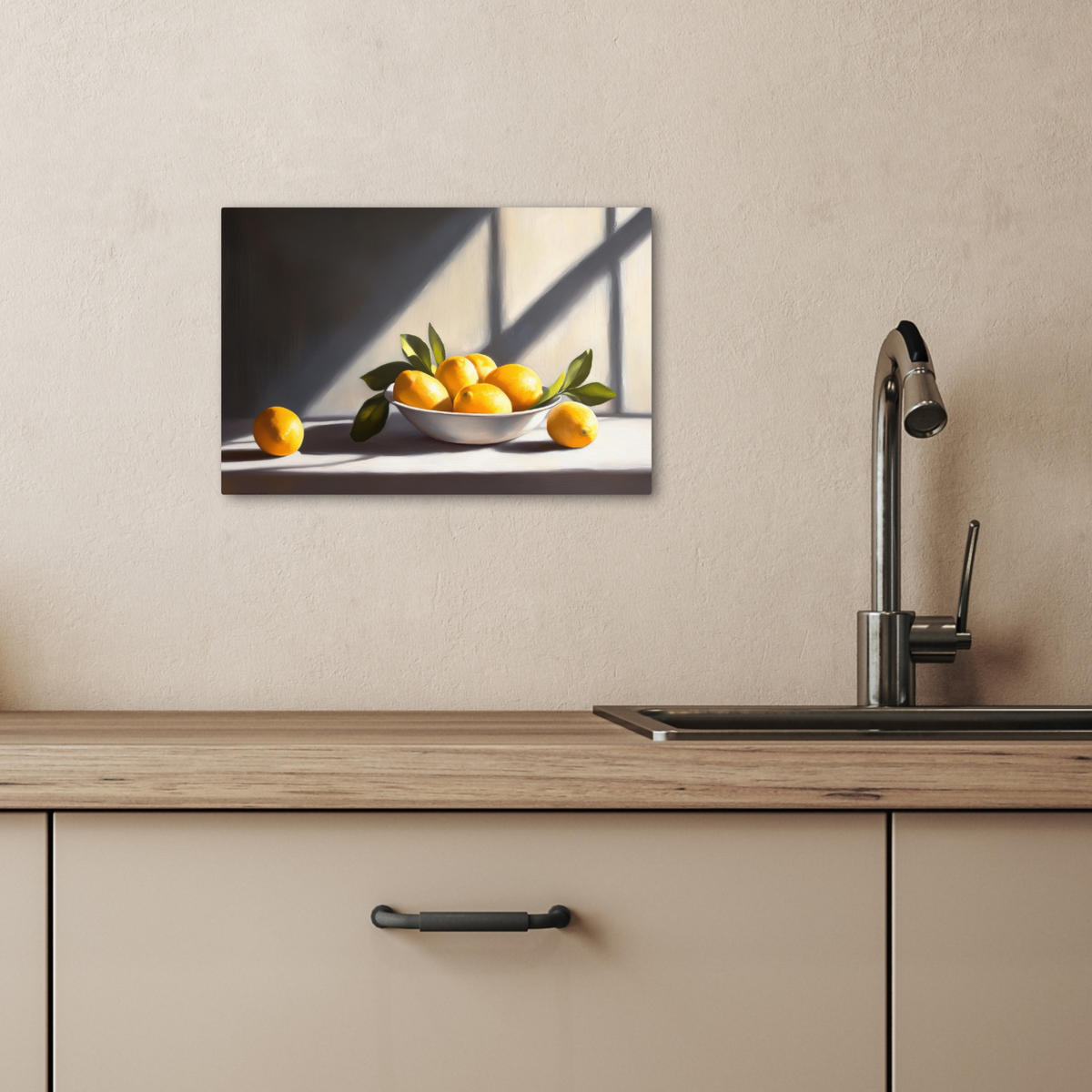 LEINWANDBILD Zitronen - Stilleben - Gelb 30x20 cm - Gelb, Textil (30/20cm) - MuchoWow