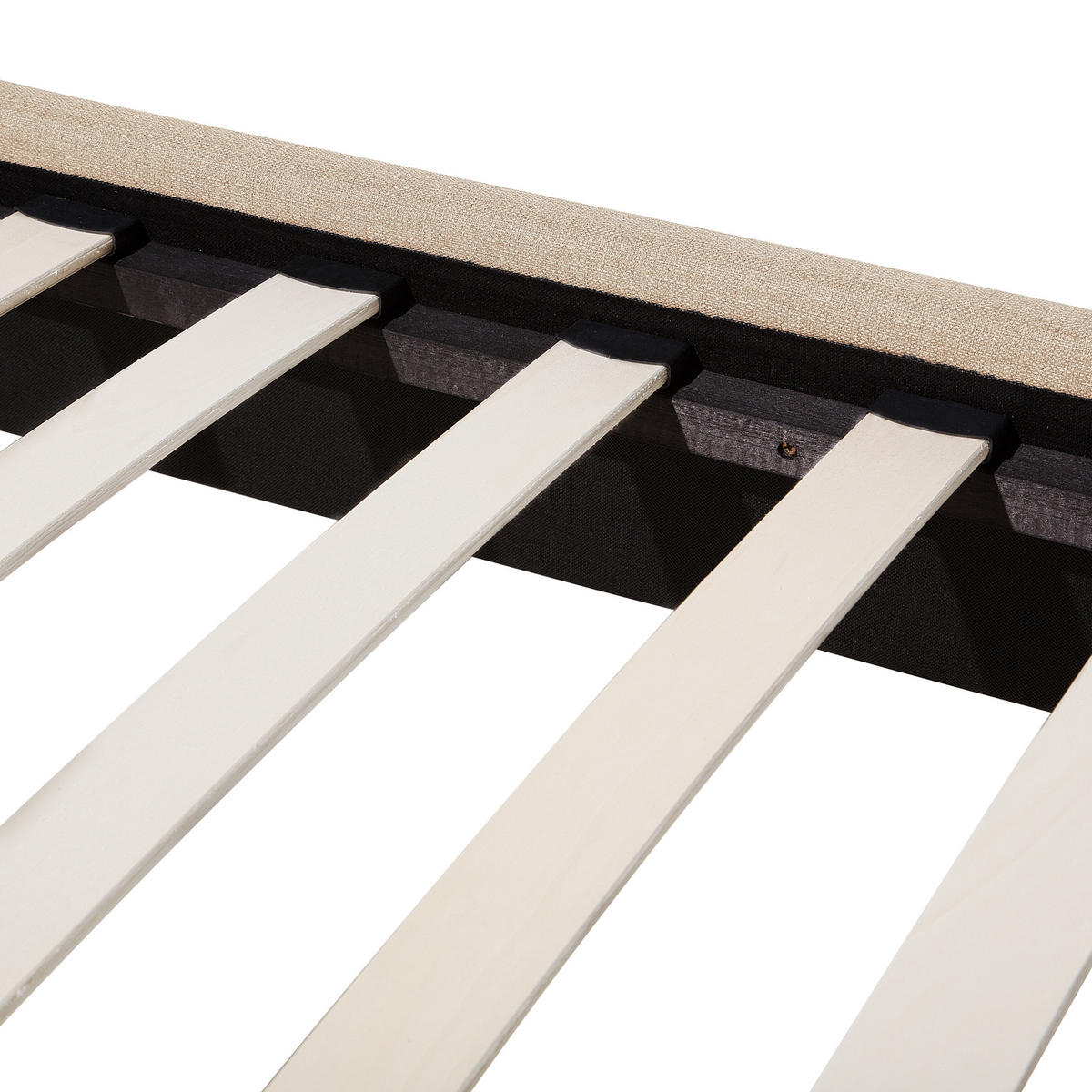 POLSTERBETT 140/200cm Beige Bordeaux - Beige, Textil (140/200cm) - Beliani