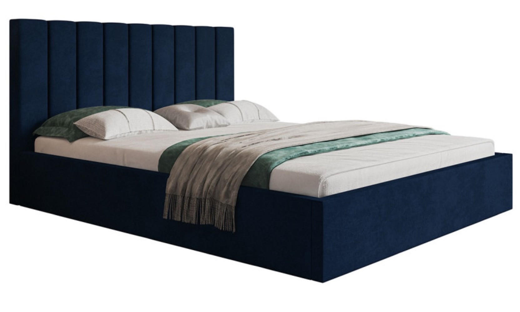BETT Blau SIM 9 180x200 cm - Blau/Schwarz, Kunststoff/Textil (180/200cm) - Sepro Meble