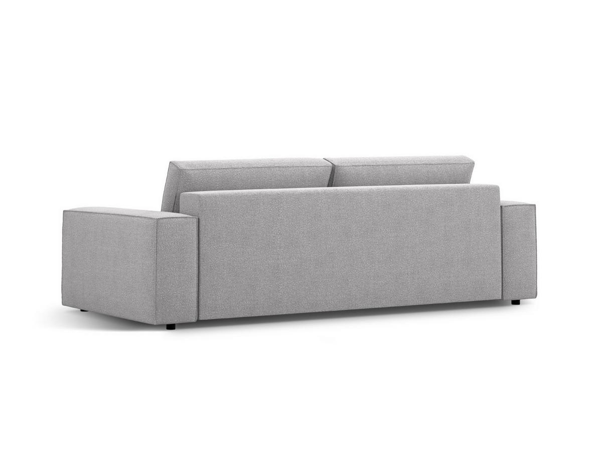 SOFA ausklappbar mit Bettkasten Jodie aus Boucle hellgrau 3 Sitzplätze - Hellgrau, Textil (107/86/247cm) - Micadoni