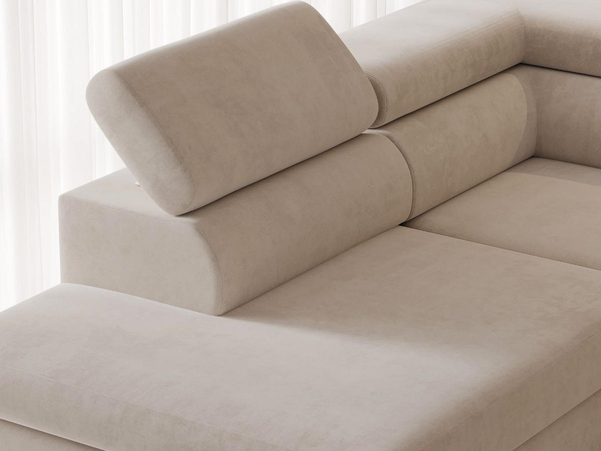 ECKSOFA U Argon Beige - Beige/Schwarz, Holz/Textil (322/190cm) - Graingold