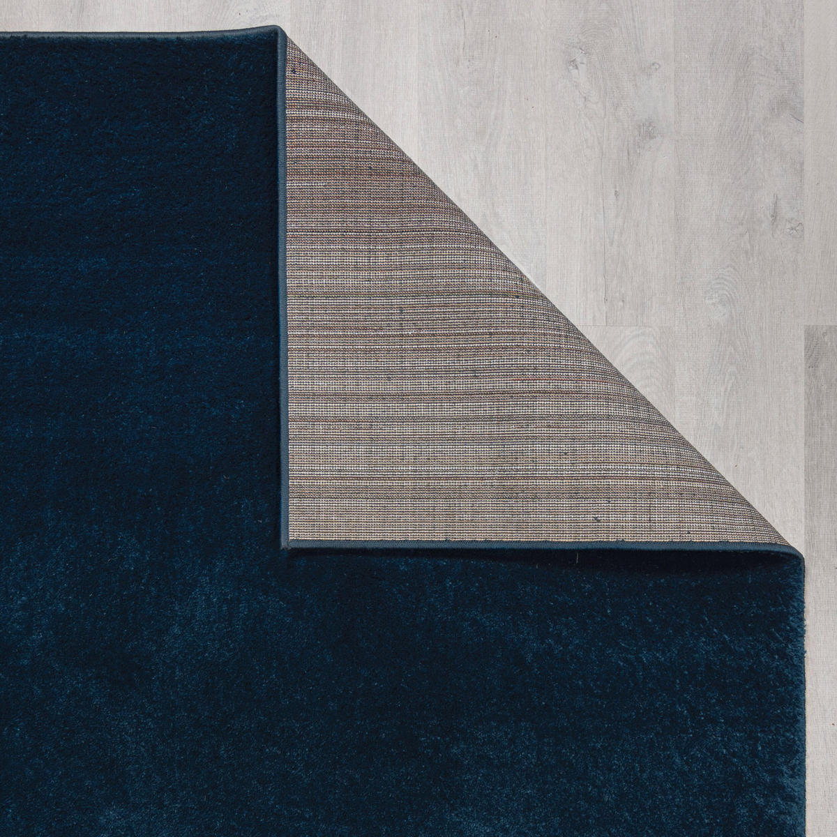 TEPPICH samtweich Uni-Muster 100% recycelt umweltfreundlich TUMMEL, Blau 160x230 cm - Blau, Textil (160/230cm) - KADIMA DESIGN